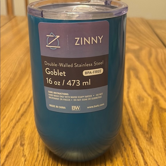 βOh Pool Boy!β Blue Goblet - Picture 2 of 4